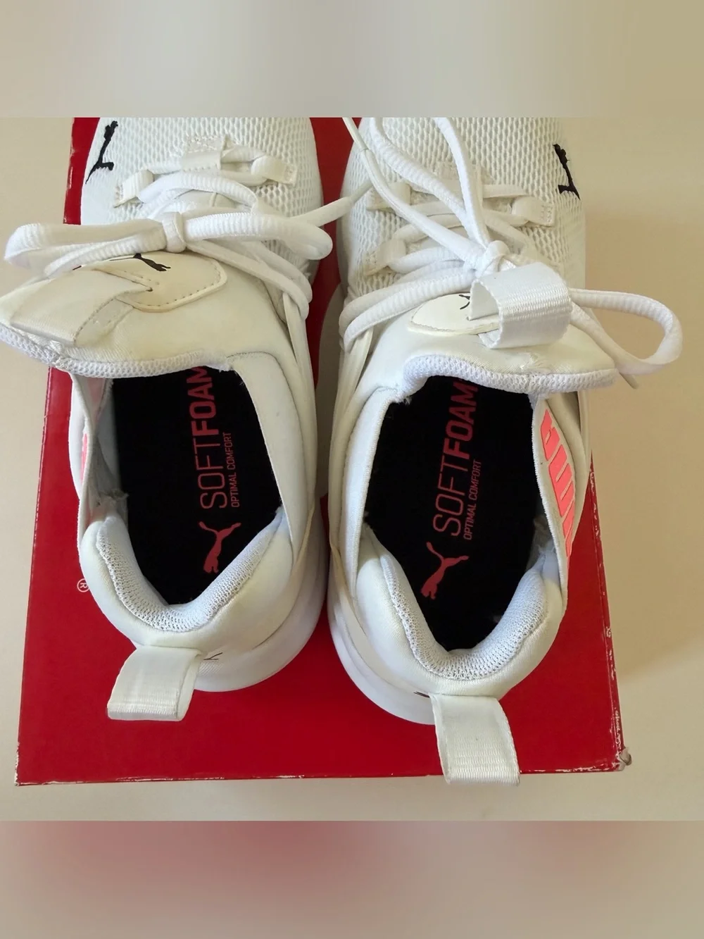 Puma Women's Enzo 2 Training Lace Up Shoes NEW IN BOX White/Ignite Pink 6.5M